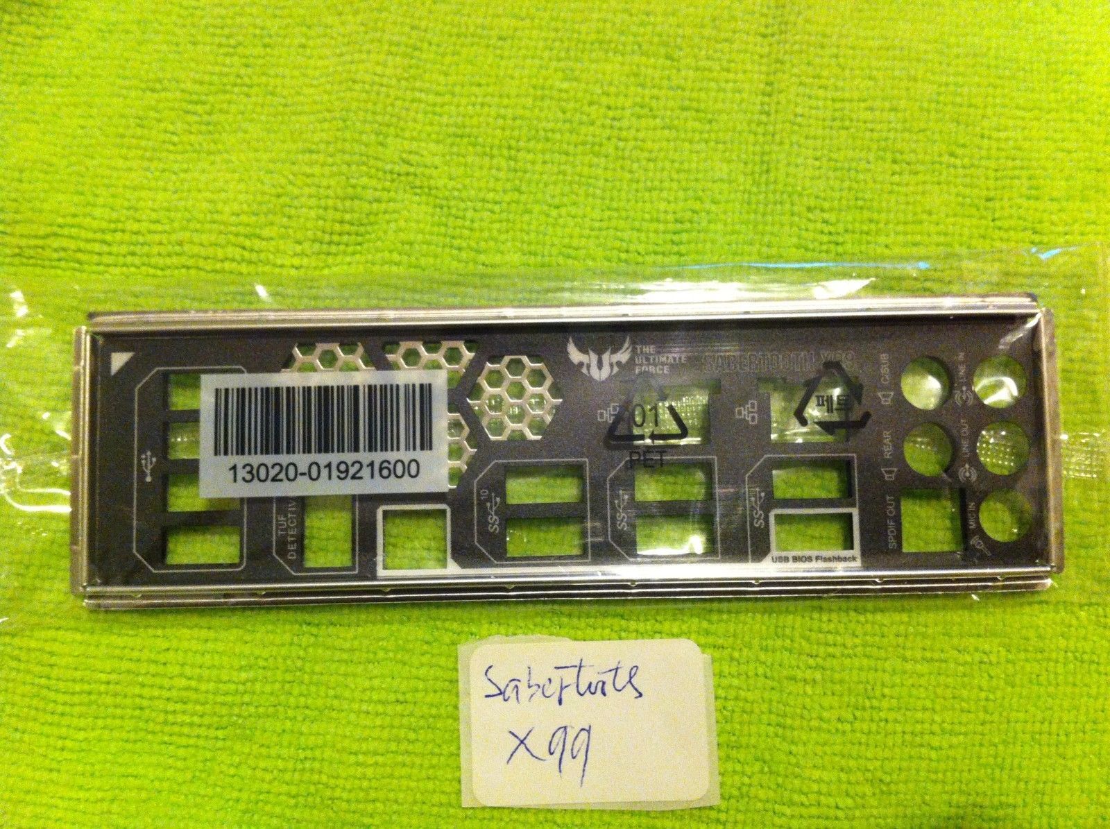 ORIGINAL ASUS IO Shield for ASUS SABERTOOTH X99 , opened bag Good condition