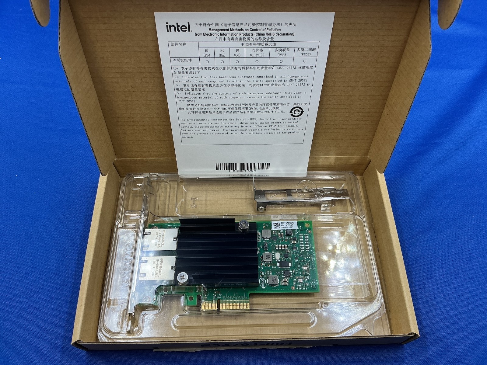 X550T2 Intel 10Gb RJ45 Ethernet Converged PCIe Network Adapter X550-T2 X550T2BLK