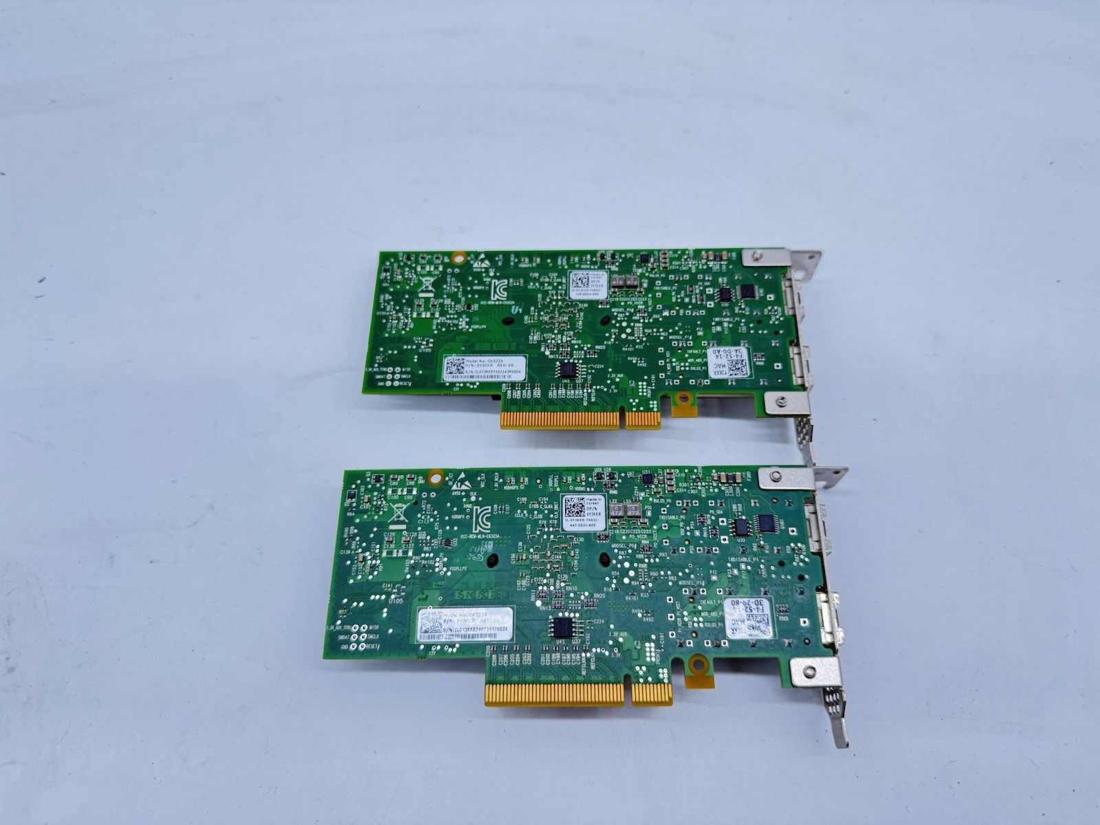 LOT OF 2 Dell Mellanox CX322A Connectx-3 10Gb/s 2-Ports NIC Low Profile Y3KKR