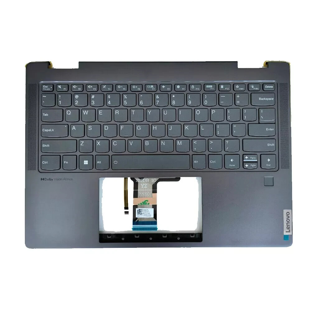 For Lenovo Yoga 7 14IRL8 Palmrest US Keyboard 5CB1L40794 82YL0005US 82YL0006US