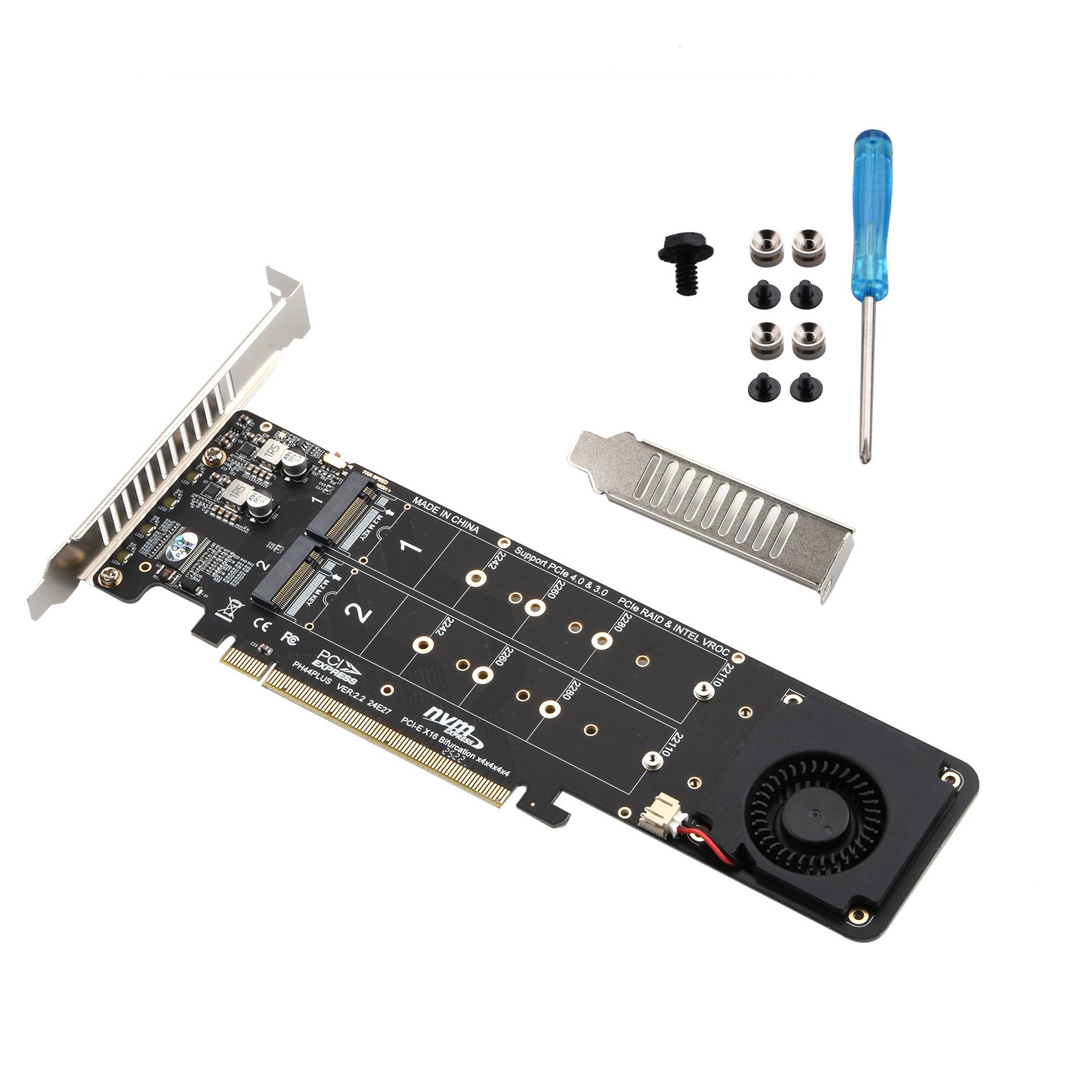 SSD Expansion Split Card Supports 4 Nvme M.2 PCIE 4.0 x16 4 x 32Gbps New