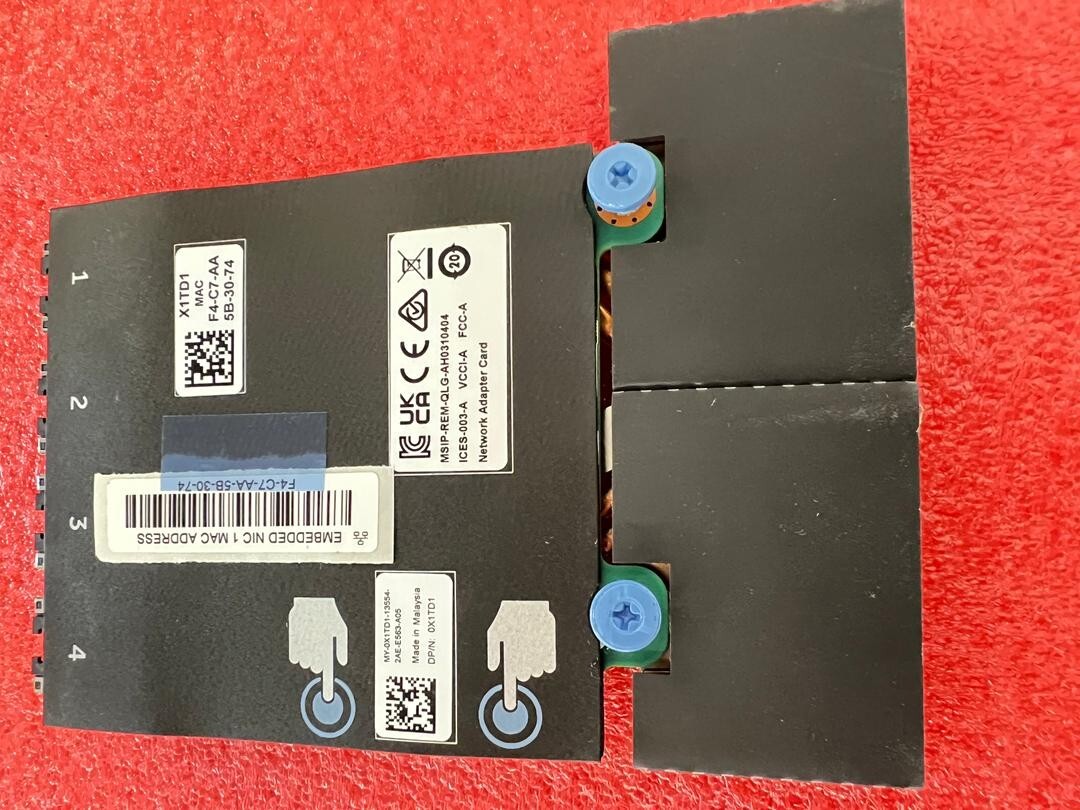 Dell QLogic QL41164 Quad-Port 10GbE PCIe Network Card P/N: 0X1TD1 – No Bracket
