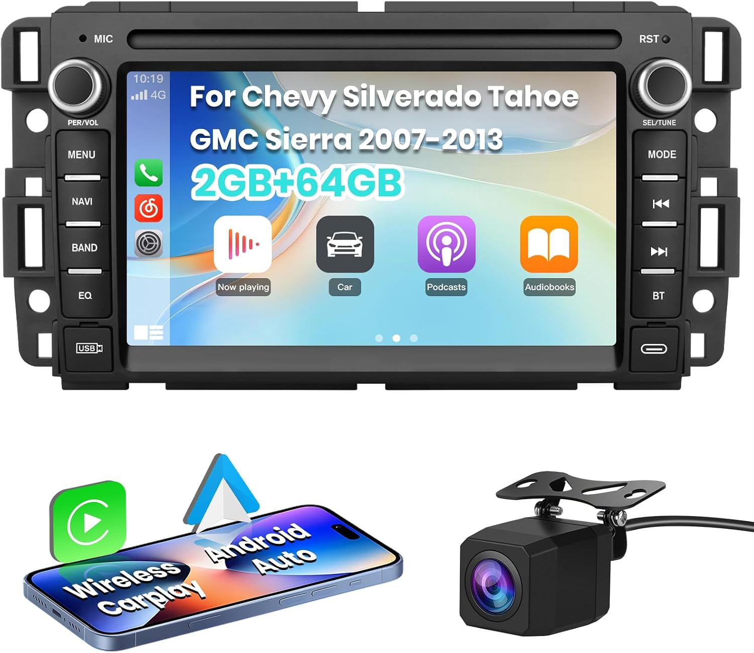 4 Core 64GB for Chevy Silverado Tahoe GMC Sierra Yukon 2007-2013 | Android Touch