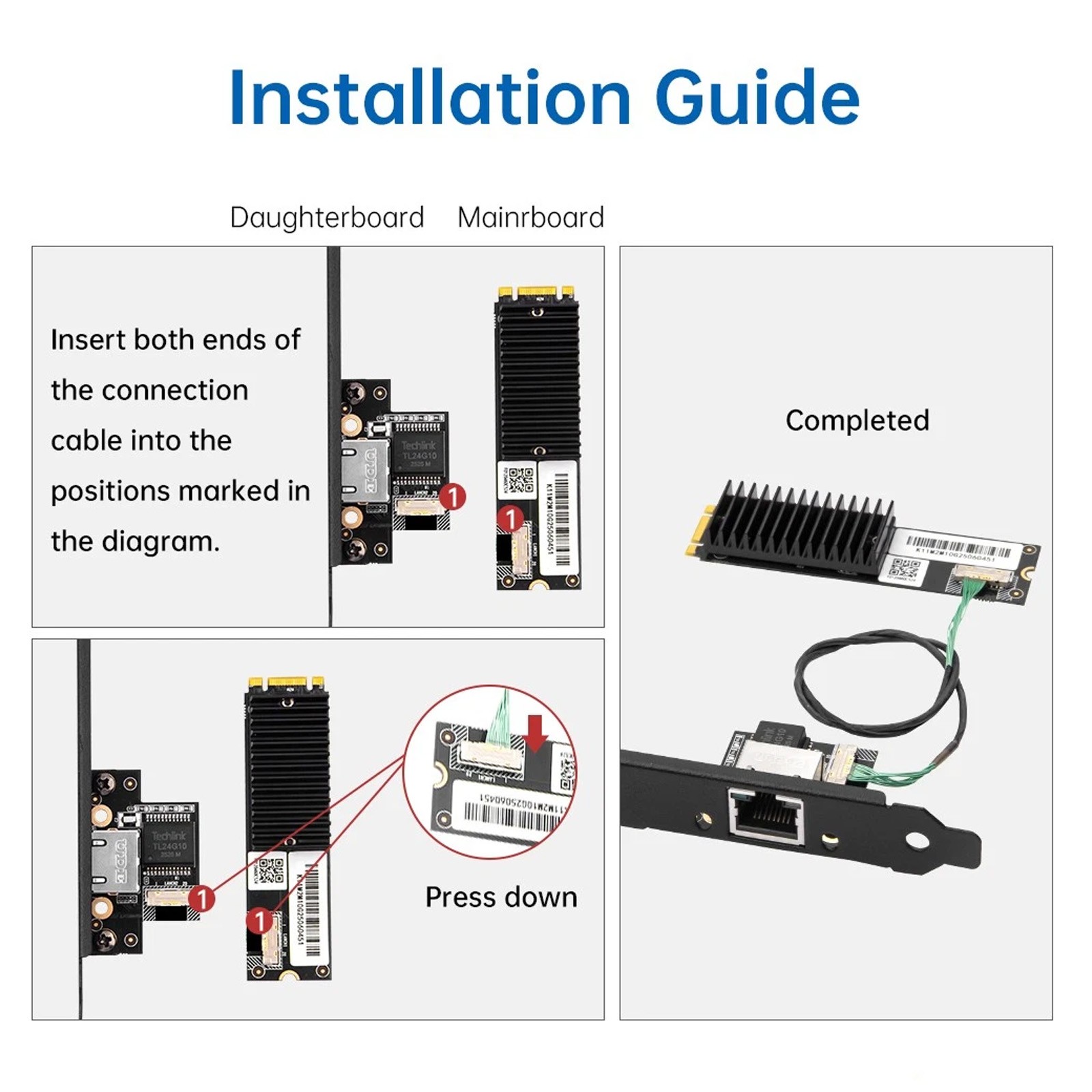 AQC113 M.2 B+M 10GbE Network Card to RJ45 Ethernet Network Adapter for Desktop