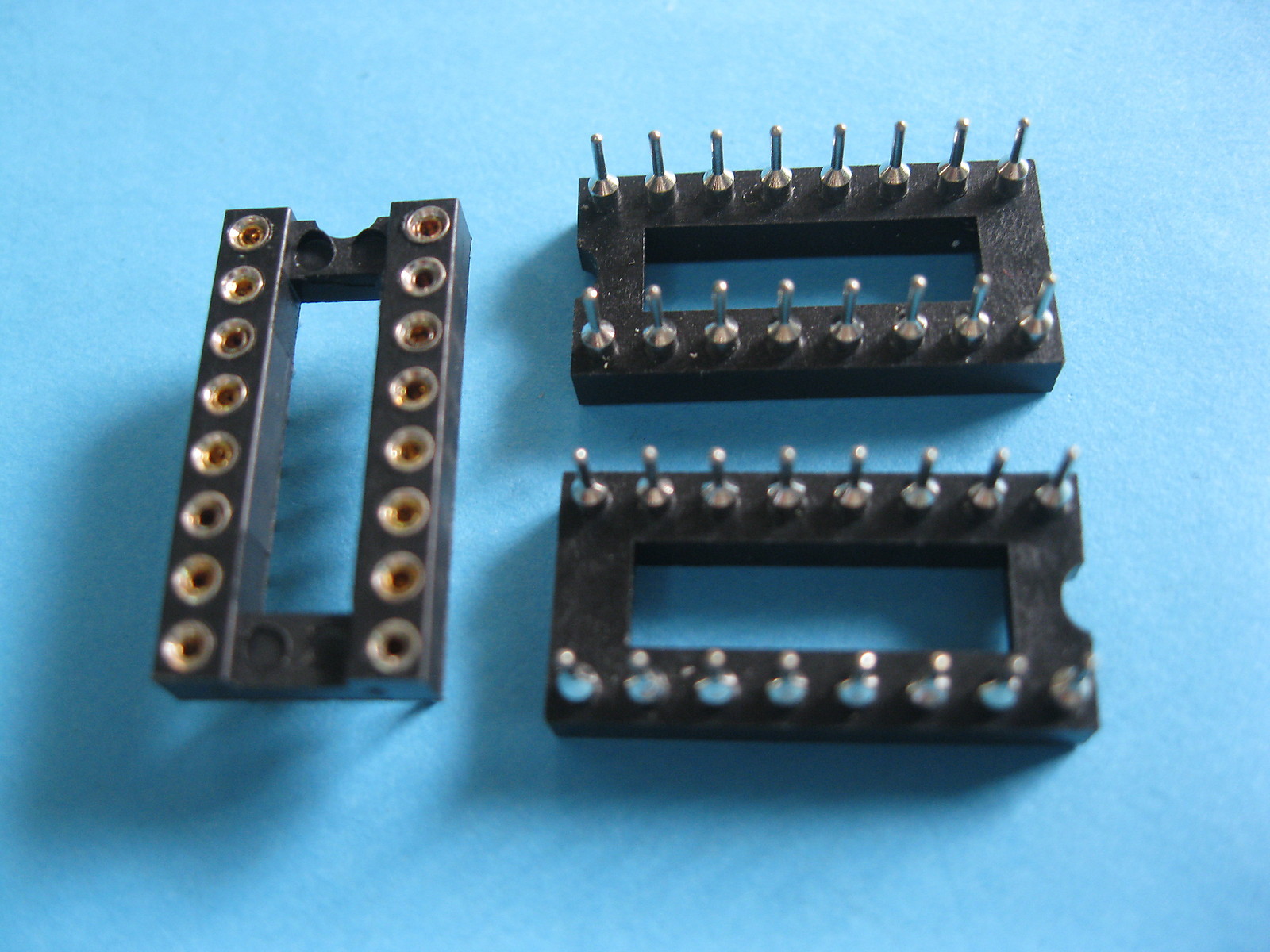 30 pcs IC Socket Adapter Round 16 Pin Headers & (IC) Sockets Pitch 2.54mm X=7.62