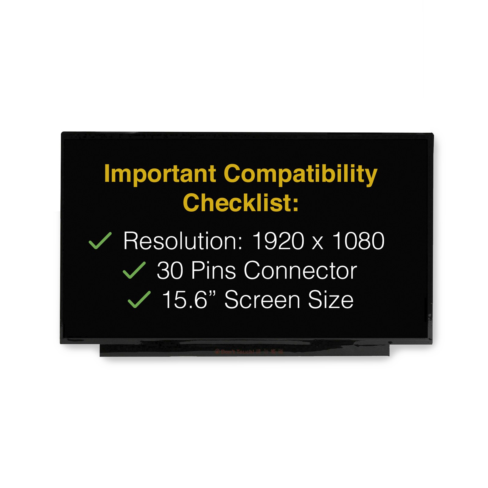 NT156FHM-N43 V8.0 Screen Replacement 30 Pins LCD LED Display With Tools