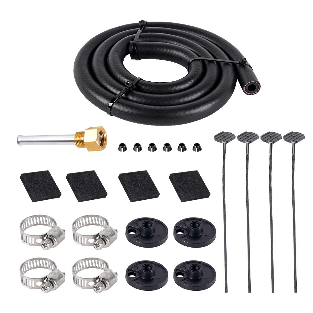 10 Pass Aluminum Remote 5/16″ Engine Oil Cooler Radiator w/Hose Mounting Kit