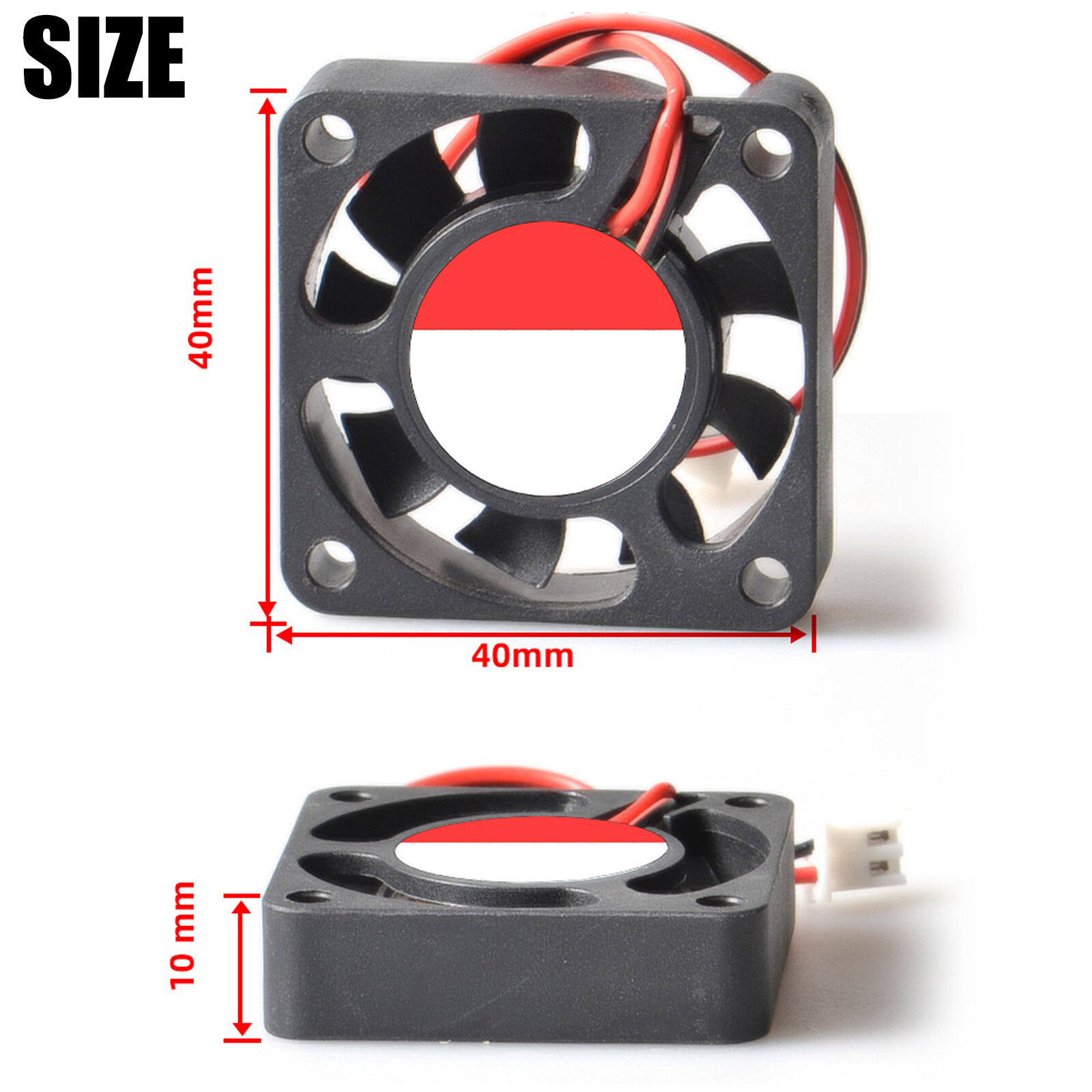 4PCS DC12V Cooling Computer Case Fan 4010 40x40x10mm PC 3D Printer 2Pin US Stock