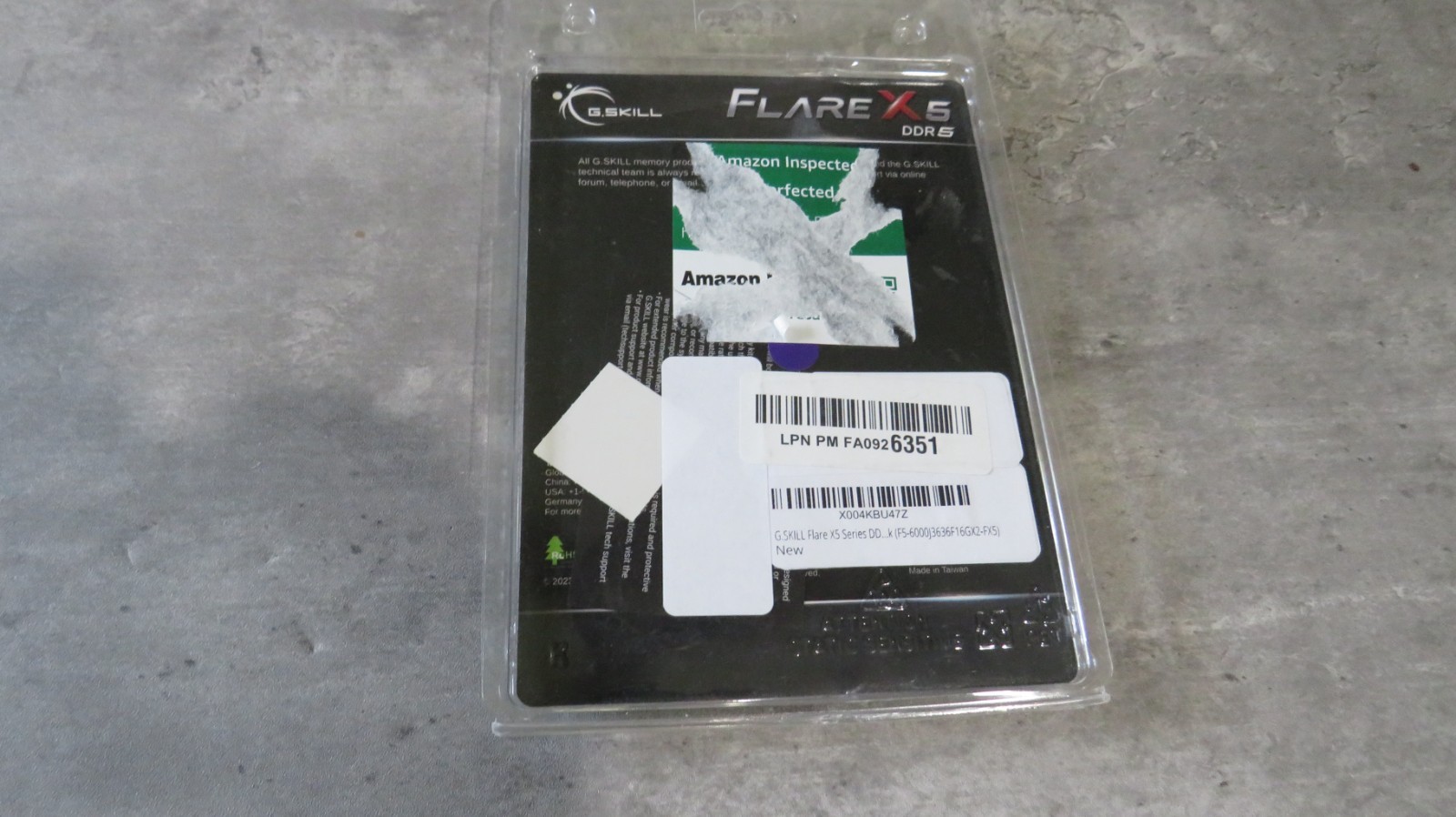 G.Skill Flare X5 32GB (2x16GB) RAM DDR5 6000MHz CL32 F5-6000J3238F16GX2-FX5 EXPO