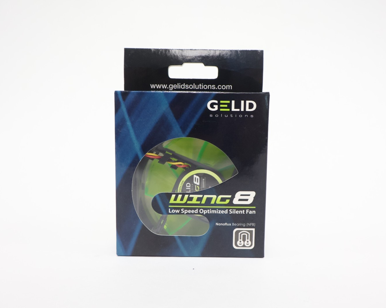 GELID Solutions WING 8 Green 80mm Silent Case Fan – Nanoflux 3 Pin Connector