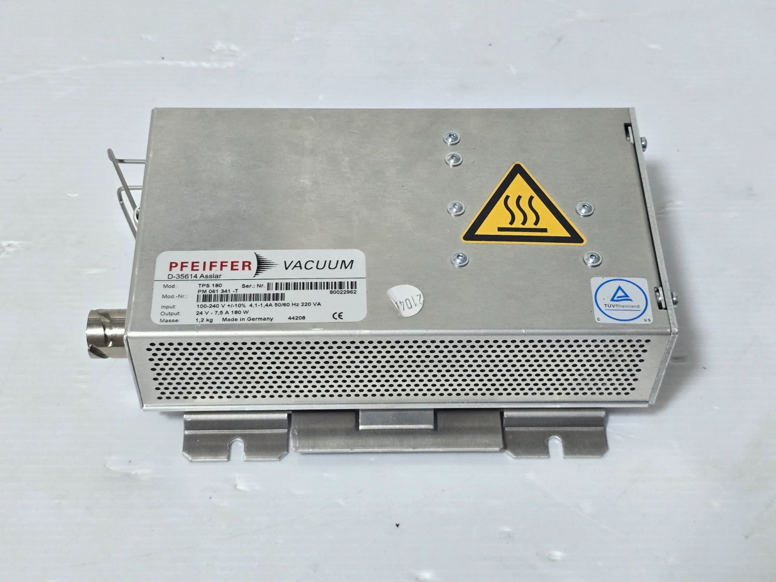 Pfeiffer Vacuum TPS 180 Power Supply PM061341-T 24V 7.5A Made Germany