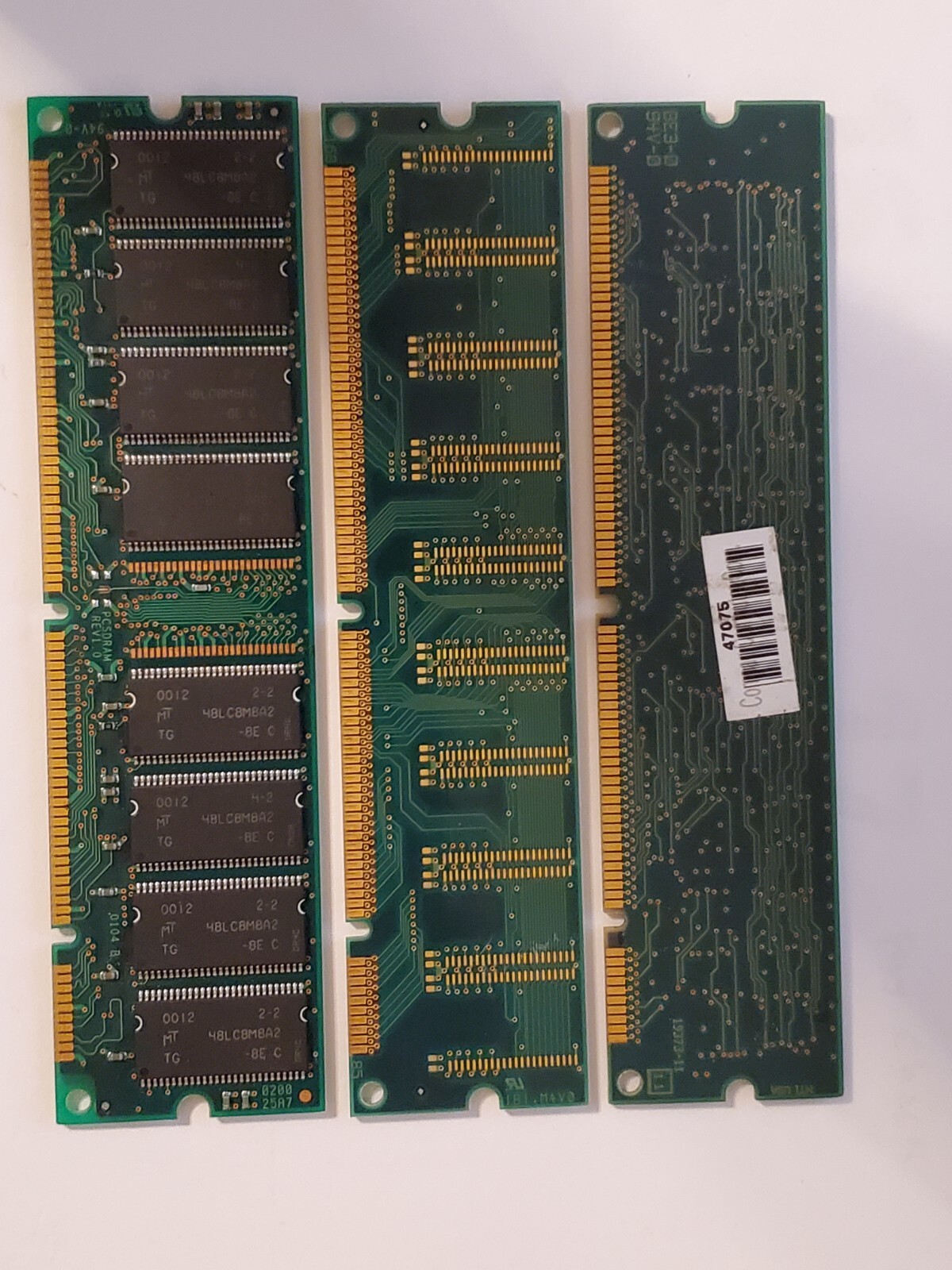 3 Ram Chips Pc100 Unknown Brand