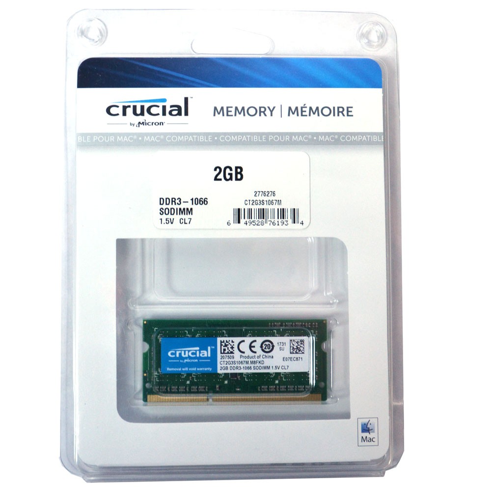 NEW Crucial (4x2GB) 8GB SODIMM Laptop RAM Memory DDR3-1066 PC3-8500 CT2G3S1067M