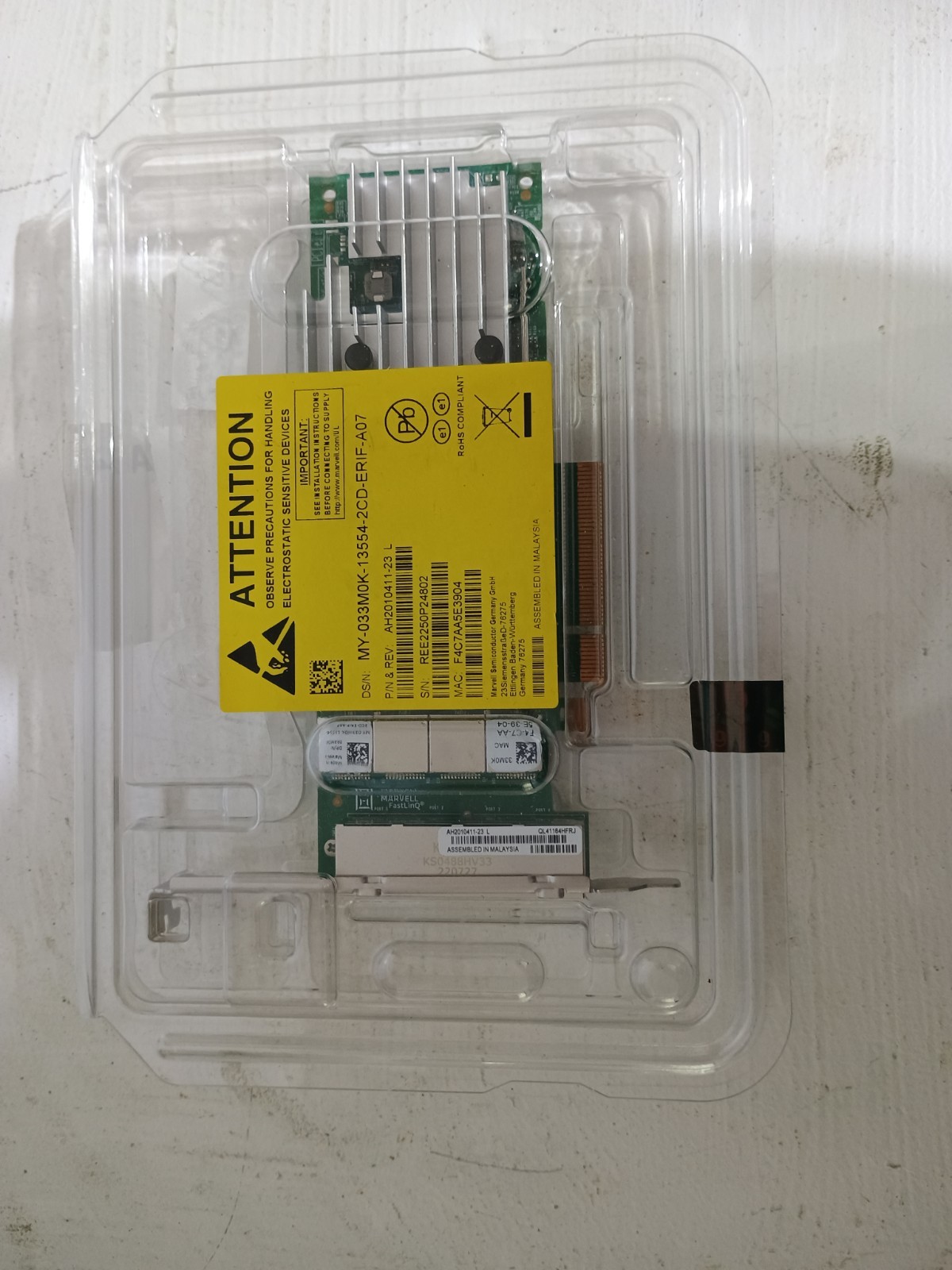 MARVELL QL41164 – Quad Port Ethernet PCIe Network Card – 20 Pack Dell