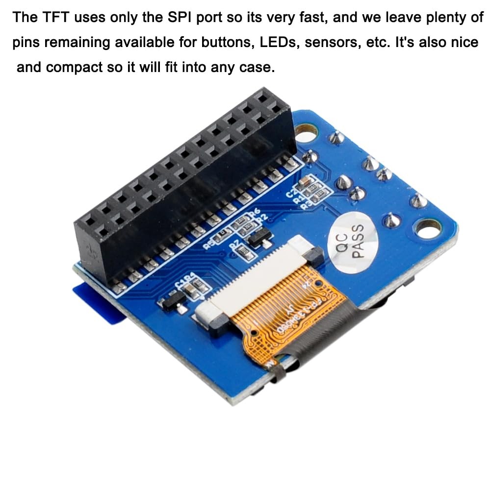 Mini PiTFT 1.3″ LCD Display 240×240 TFT Add-on for Raspberry Pi 3.3V SPI ST77…