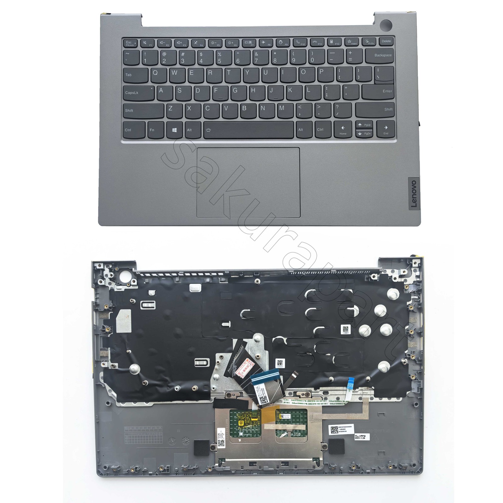 Gray New For Lenovo ThinkBook 14 G2 G3 Palmrest Backlit Touchpad Keyboard
