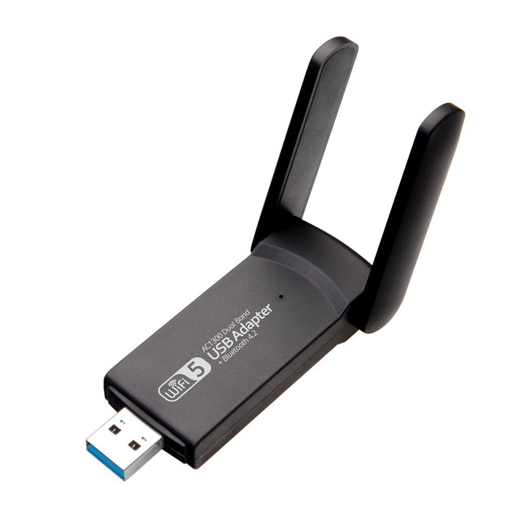 AC1300 USB WiFi Adapter for PC Dual Band Bluetooth Wifi Dongle Desktop/Laptop