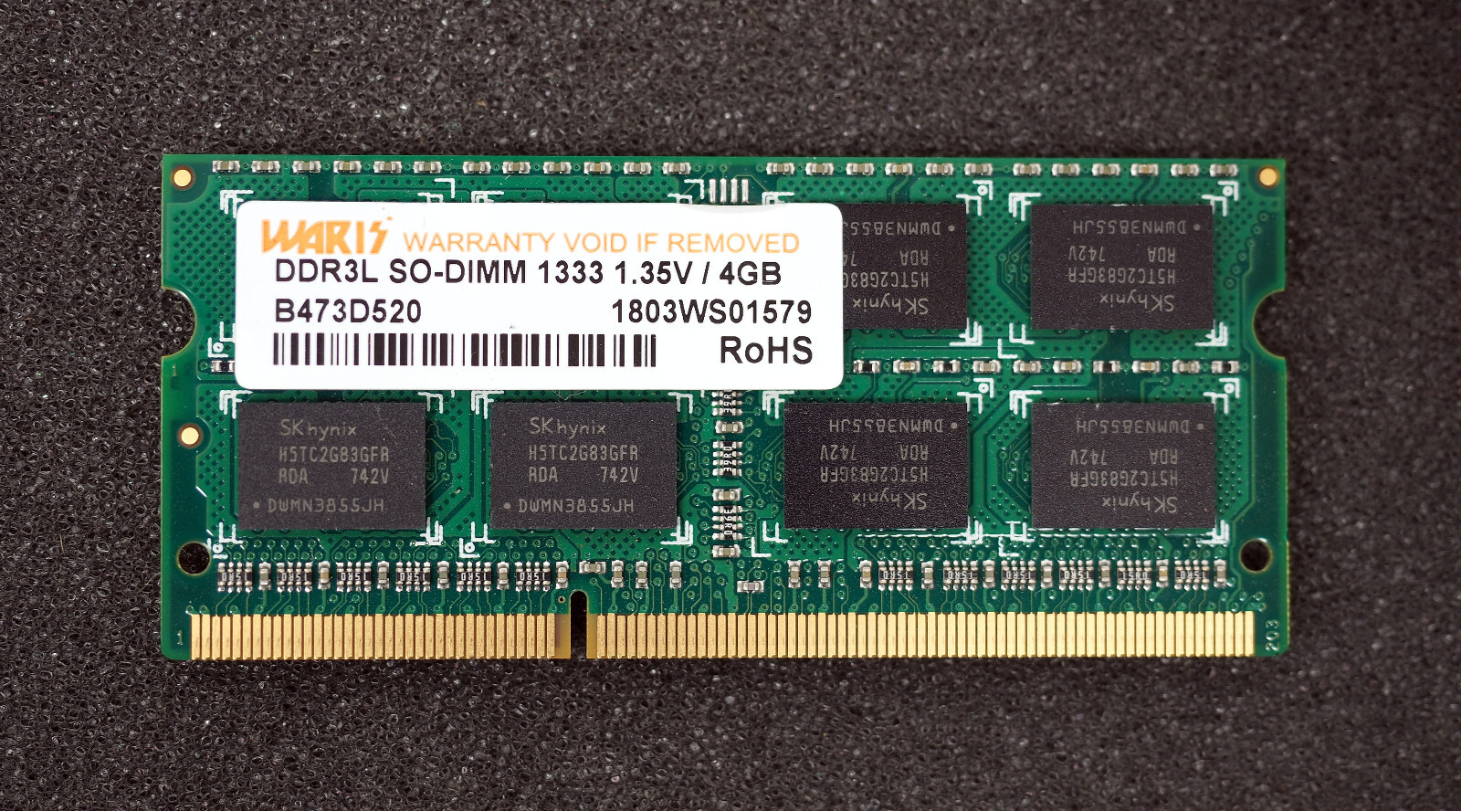 8GB (2x 4GB) – DDR3 SO-DIMM 1333 (PC3-10600) – SKHynix / Waris