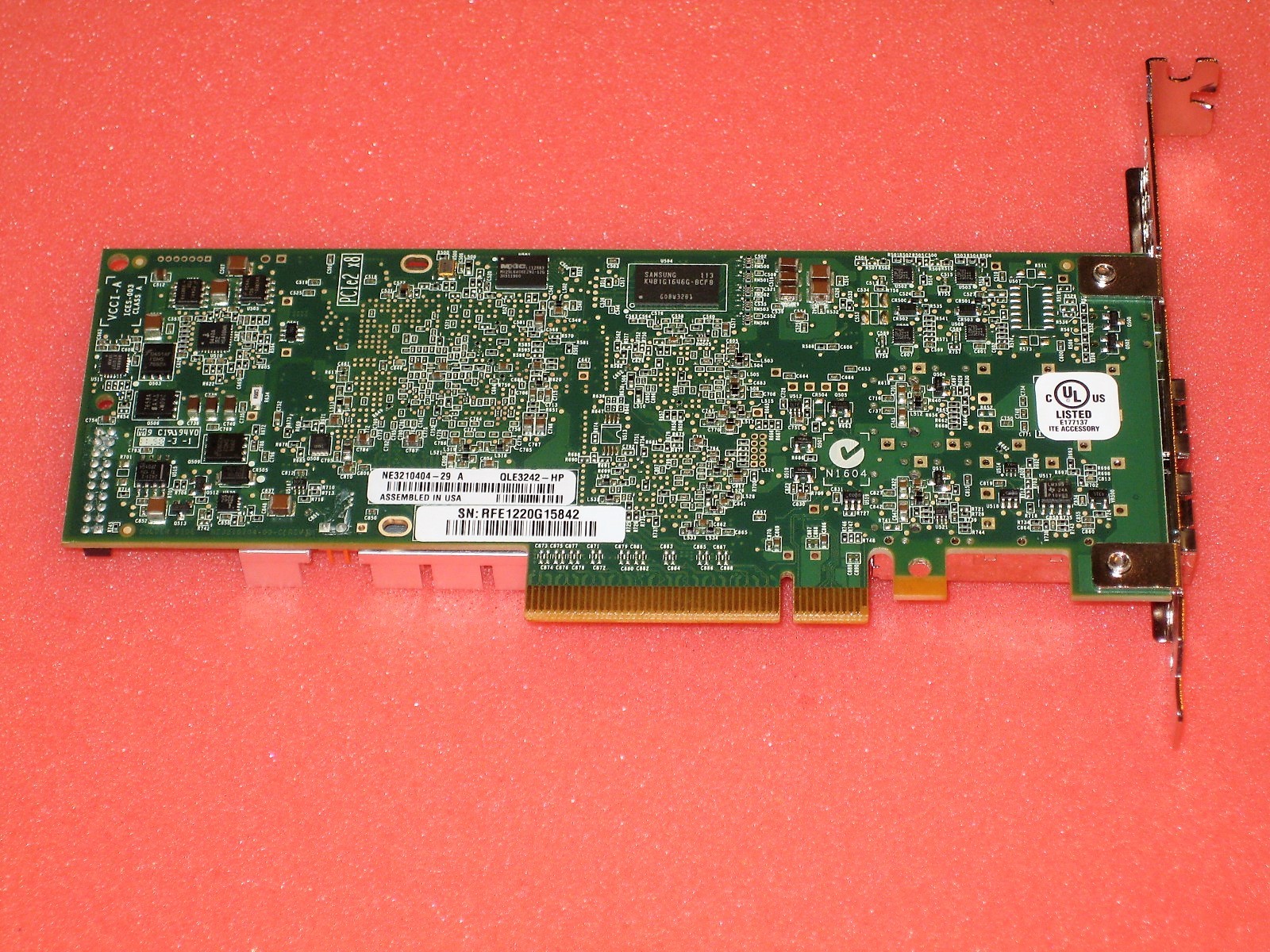 HP NC523SFP Qlogic QLE3242-HP 10Gbe SFP+ Server Adapter 593742-001 593715-001