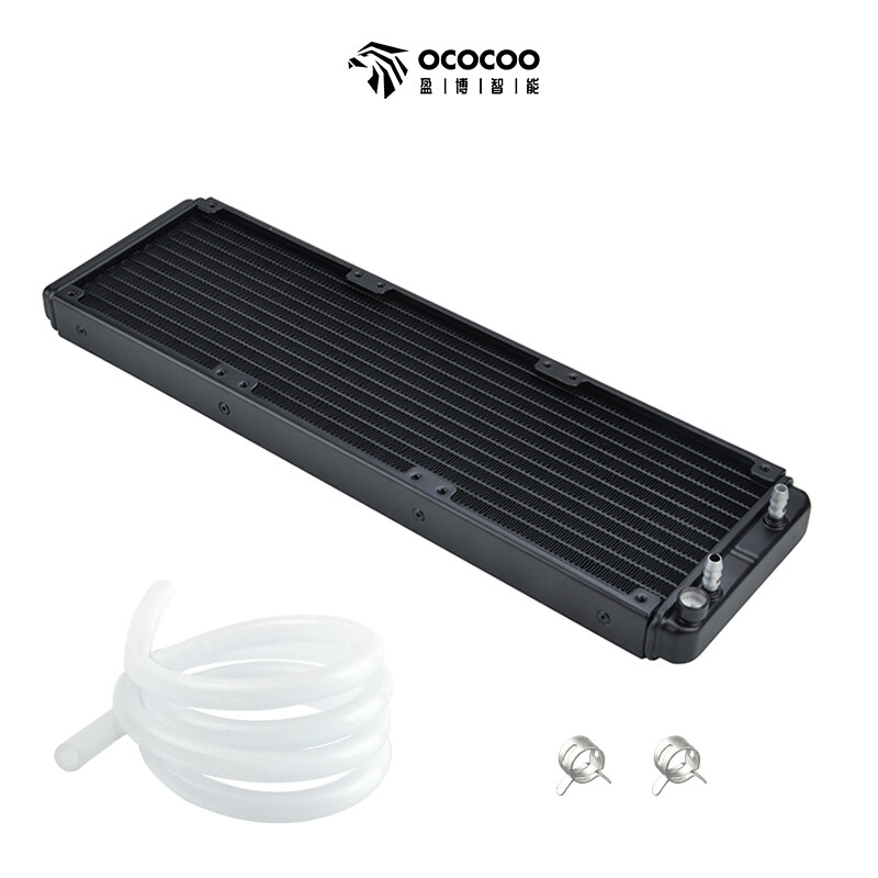 OCOCOO 360mm Water-Cooled Radiator, Aluminum N6 Fixed Ports DIY Computer Case