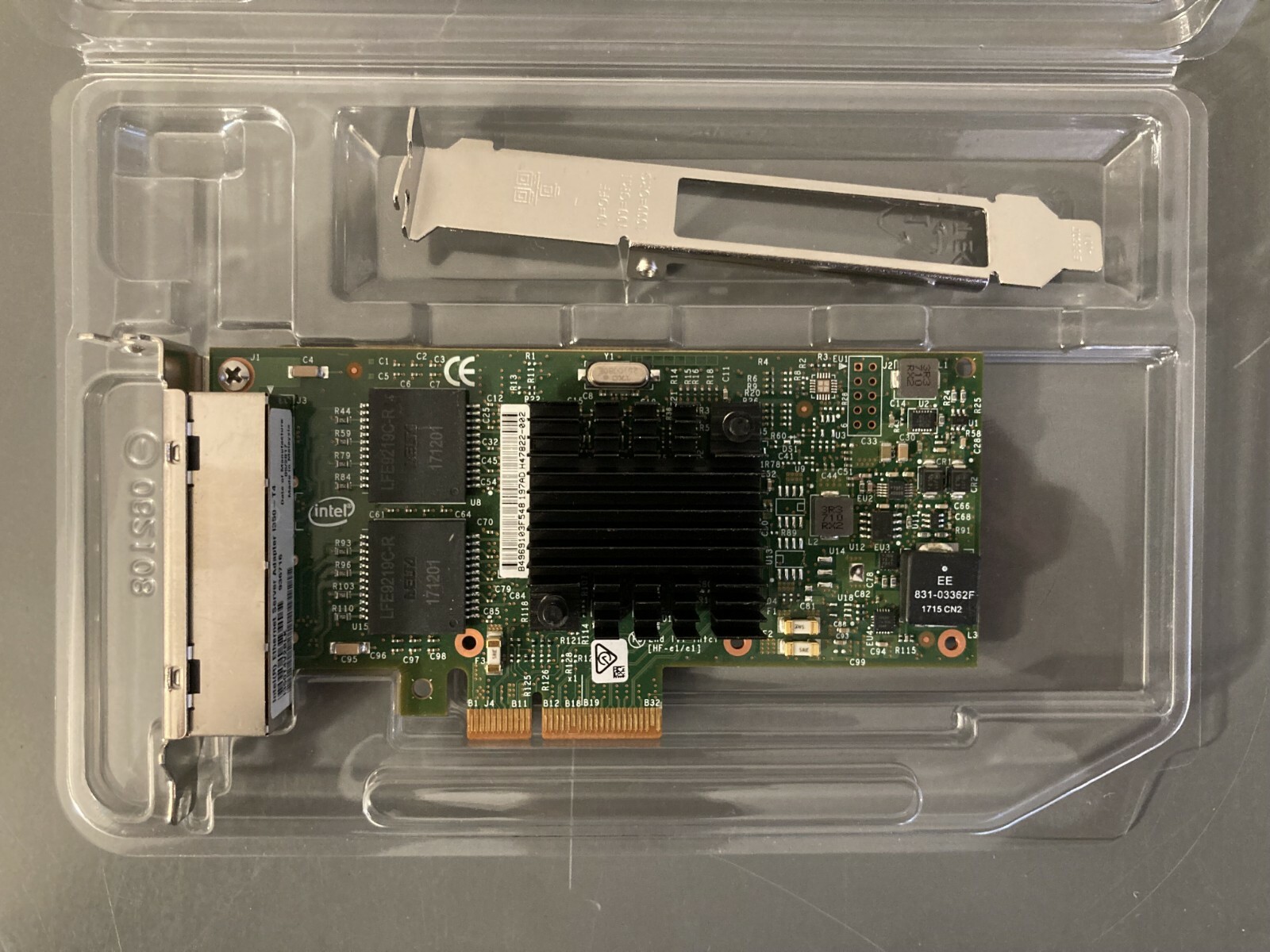 I350T4V2 Original Intel 1GbE Ethernet Server Adapter I350-T4V2 Both brackets