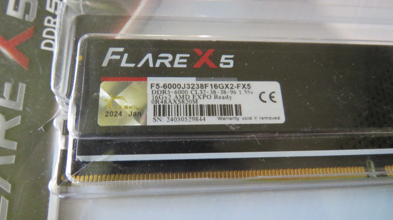 G.Skill Flare X5 32GB (2x16GB) RAM DDR5 6000MHz CL32 F5-6000J3238F16GX2-FX5 EXPO