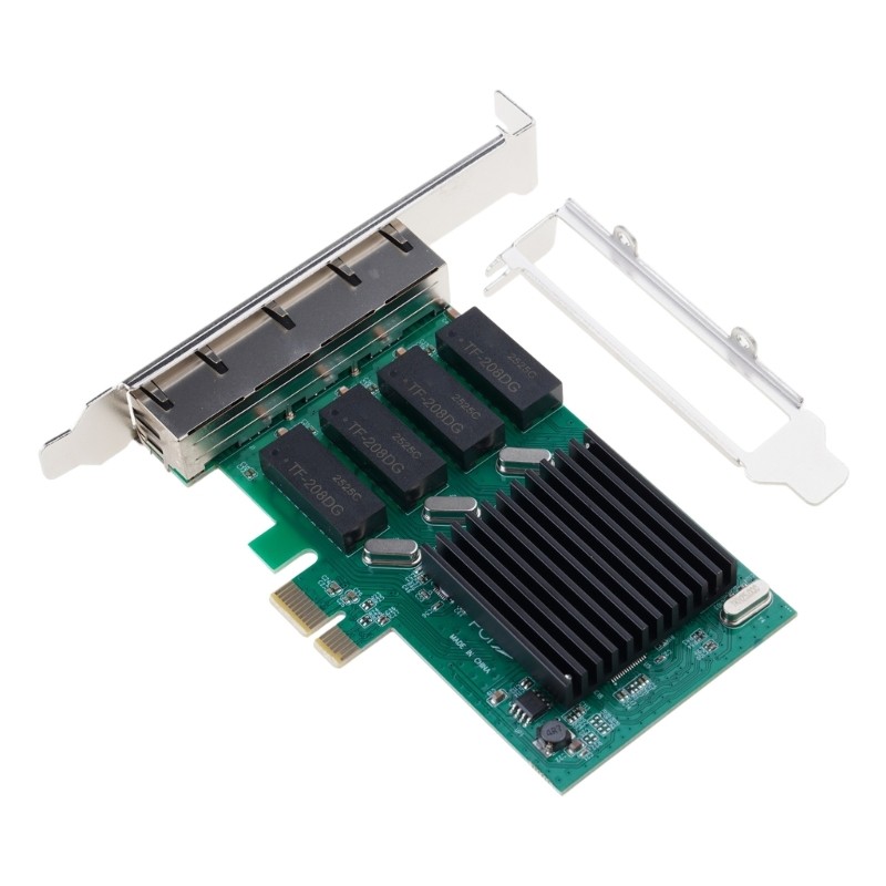 RTL8111H 4 Ports Gigabit Server Card 2.5G 4 RJ45 Ports PCI-E X1 Adapter