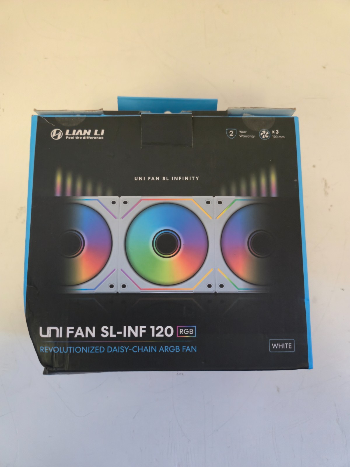 FANS ONLY – Lian Li Uni Fan SL-INF 120 – White – 3 Pack