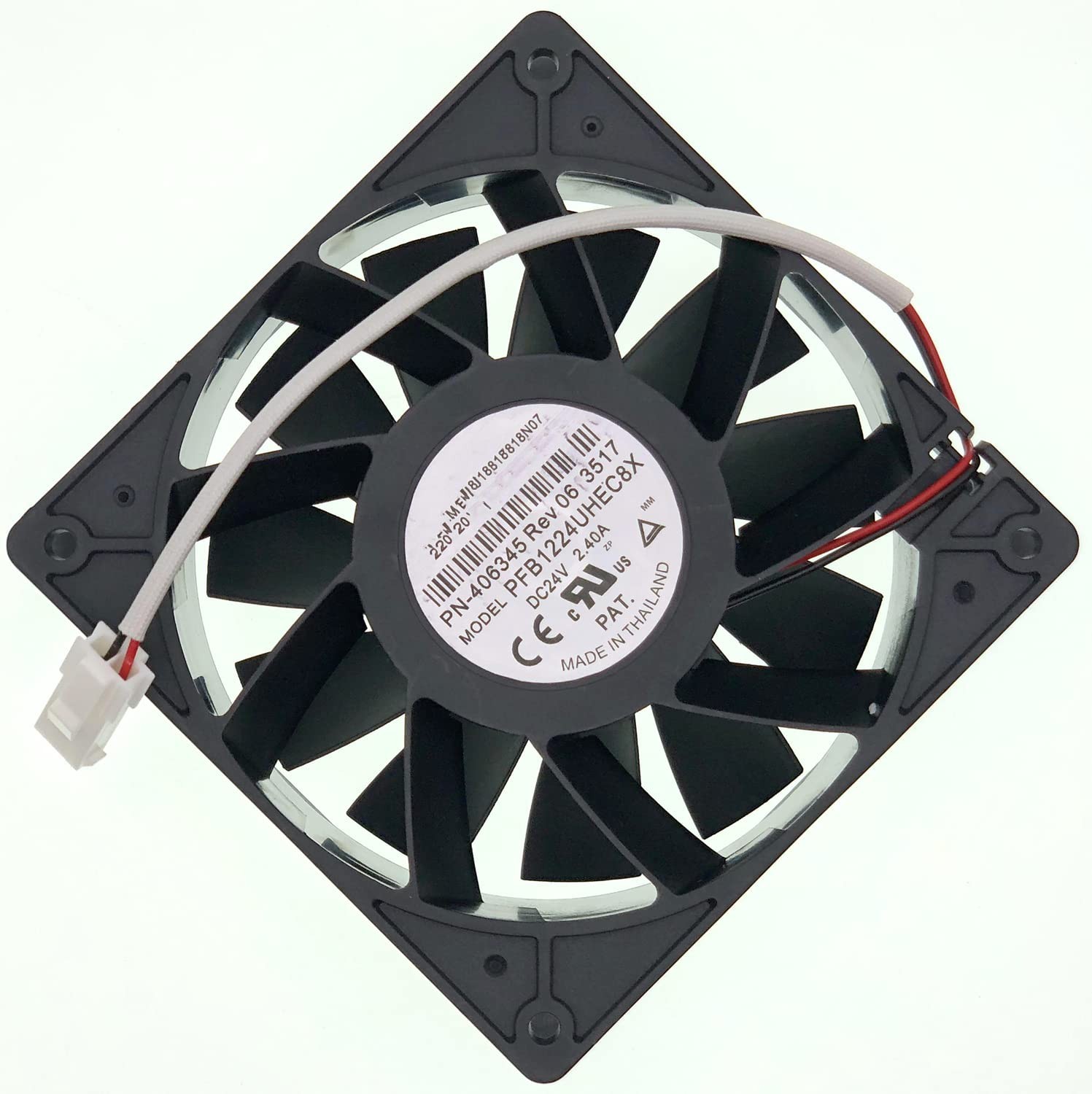 Robust 2-Wire 24V Metal Cooling Fan – 120mm Compact Design for Inverters