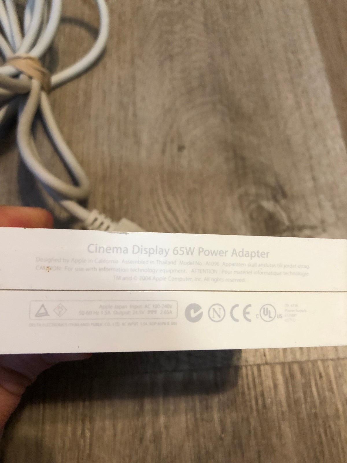 GENUINE Apple OEM A1096 Cinema Display Power Adapter 65W w/ Cord