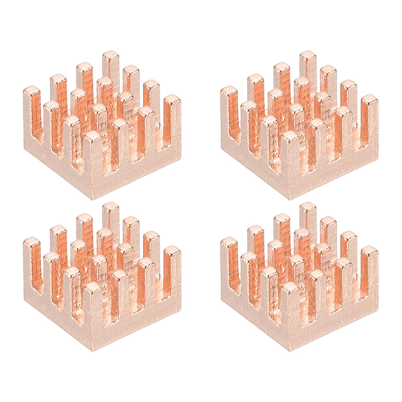 4 Pcs Copper Heatsink 9x9x6mm, Heat Sink Cooler Radiator for Raspberry Pi