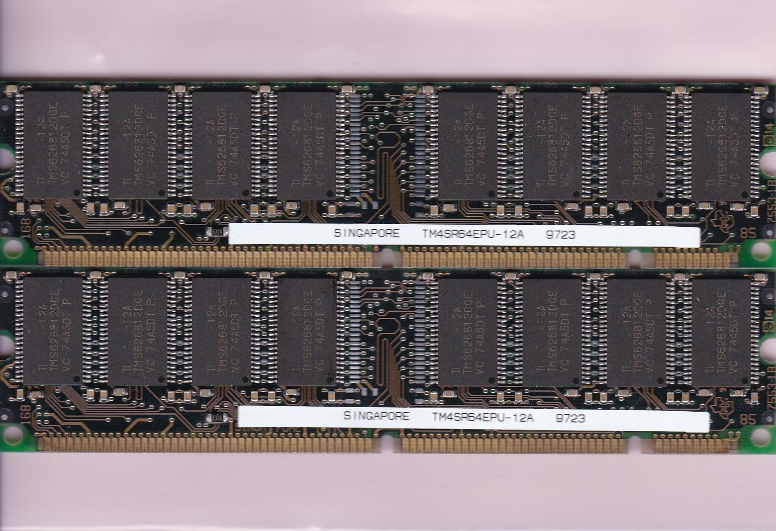 64MB 2x32MB PC-66 Texas Instruments TM4SR64EPU-12A TI Memory Kit PC66 3.3V SDRAM