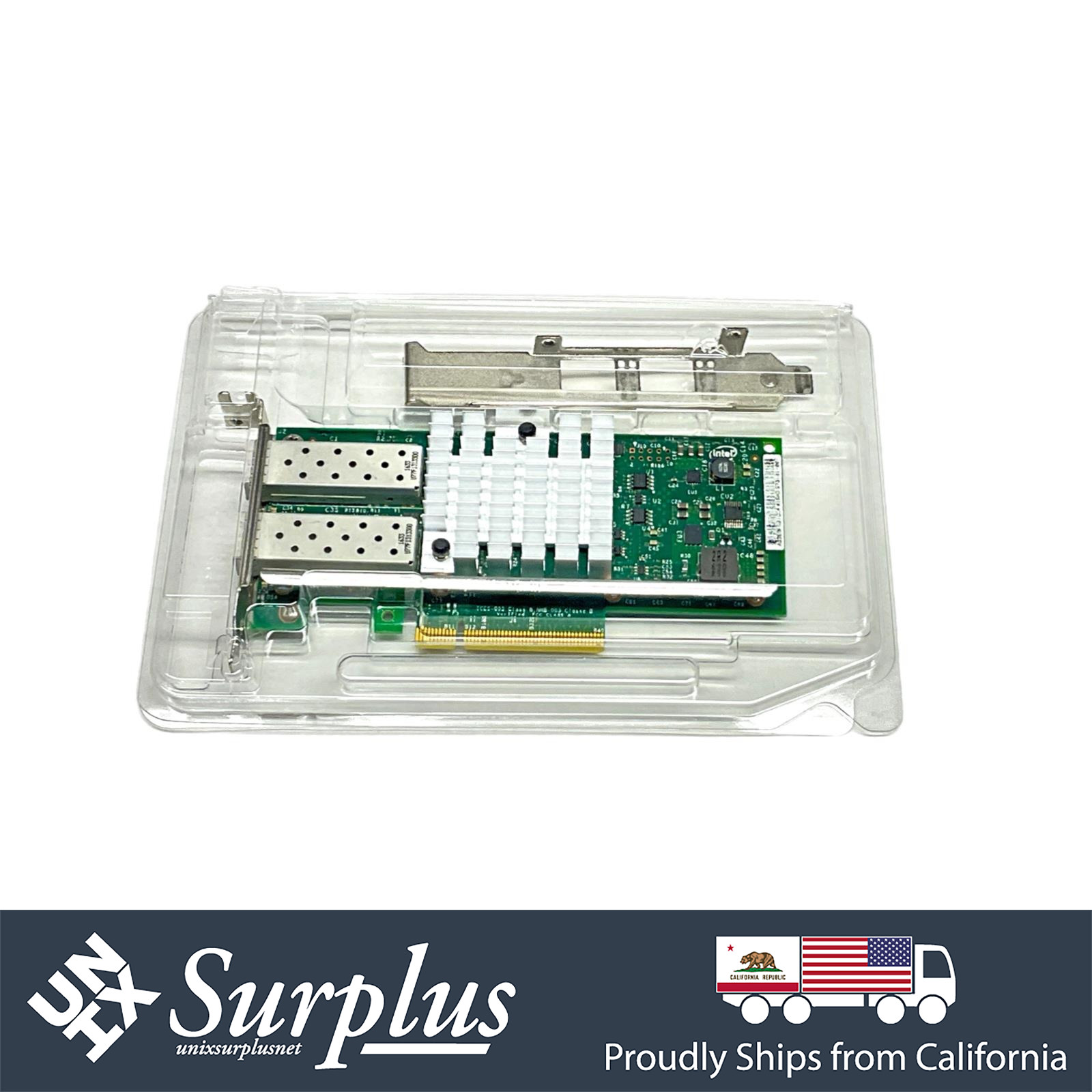 Intel OEM X520-DA2 Dual Port SFP+ 10GB Ethernet Server Adapter w/ Both Brackets