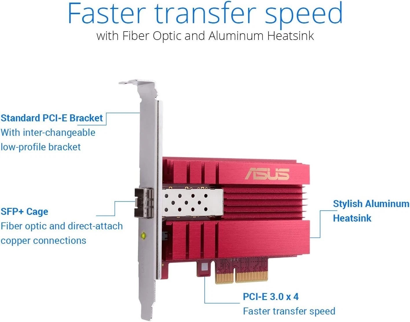 PCIe 10Gbps Ethernet Fiber Optic Card