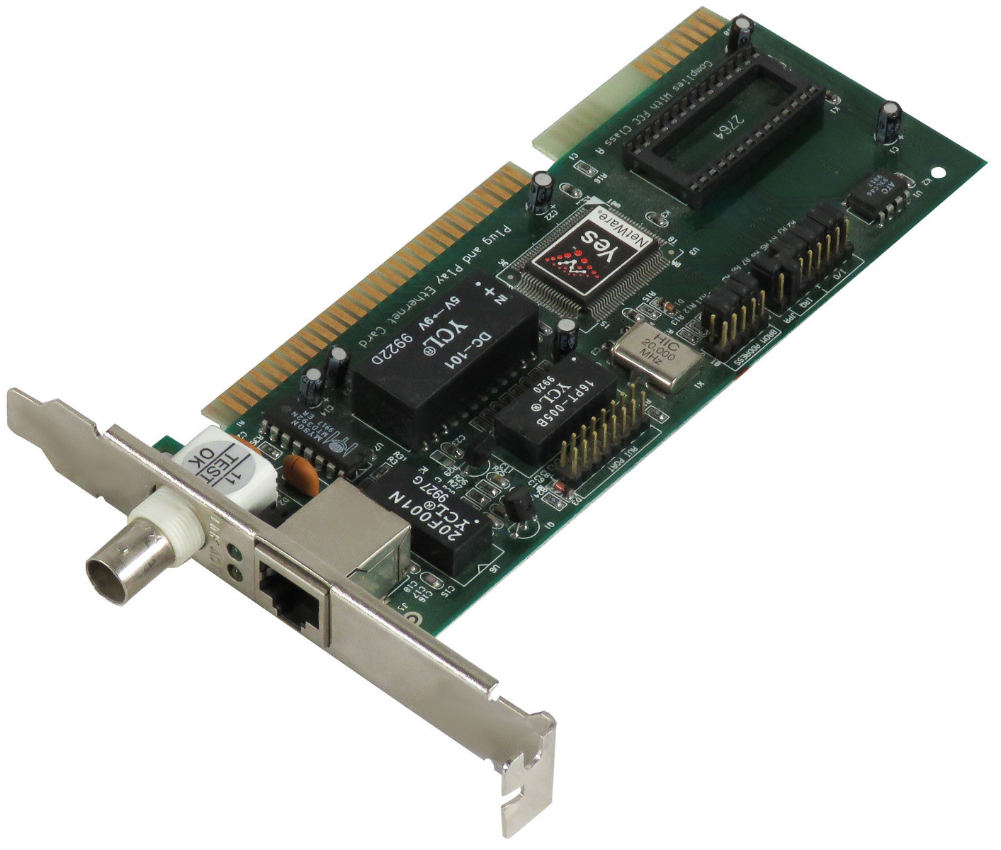 NETWORK CARDS YES NETWARE DC-101 BNC RJ-45 10Mbps ISA