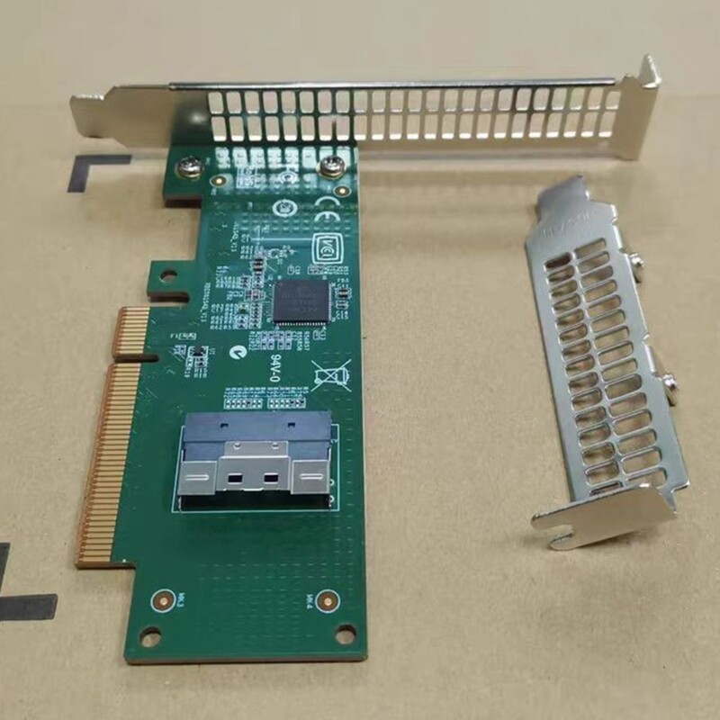 PCIe4.0 X8 to SFF-8654 X8 Expansion Card M.2 NVME Converters Card PCIe SFF-8654