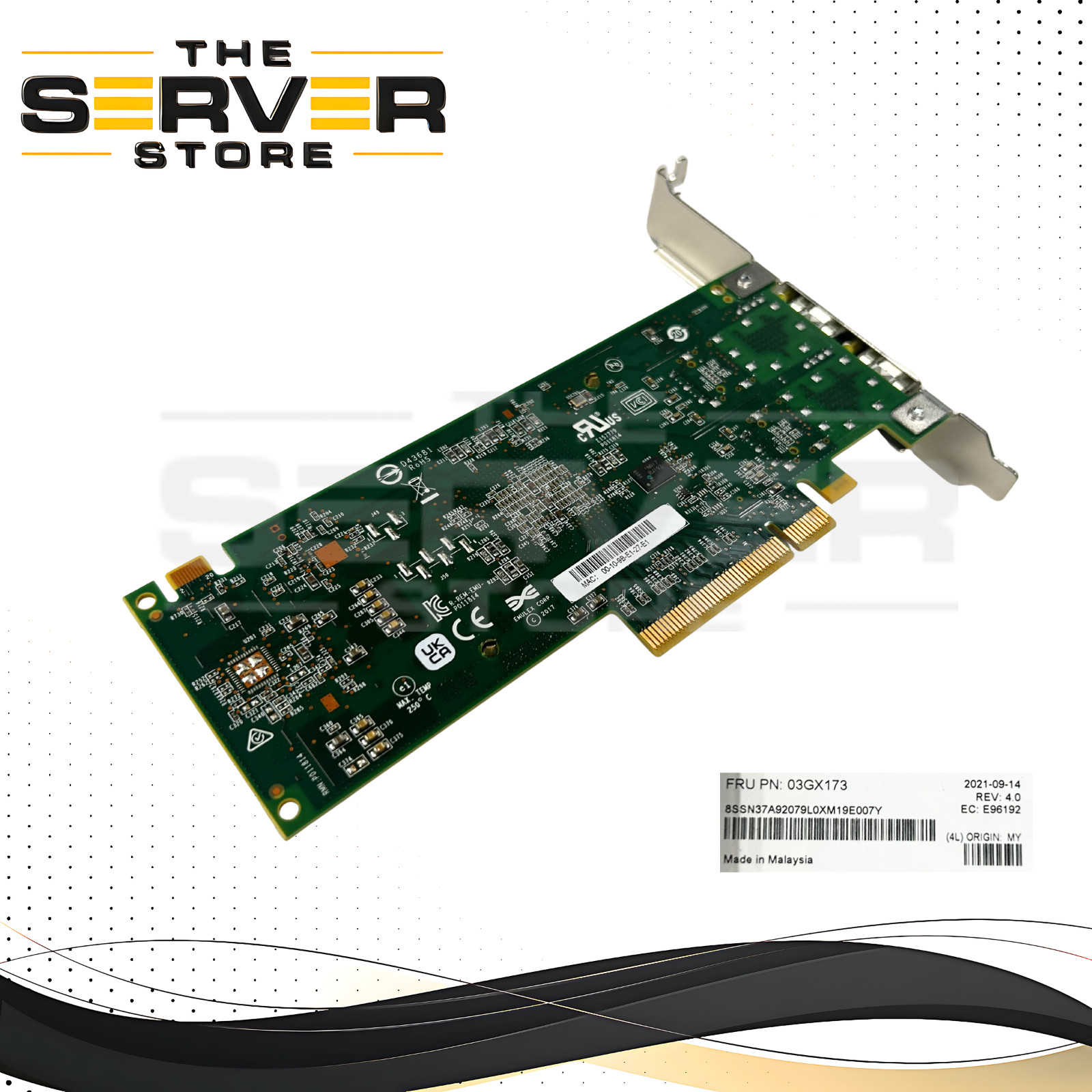 Lenovo ThinkSystem Emulex LPe35002 32Gb 2-port PCIe FC Network Adapter 03GX173