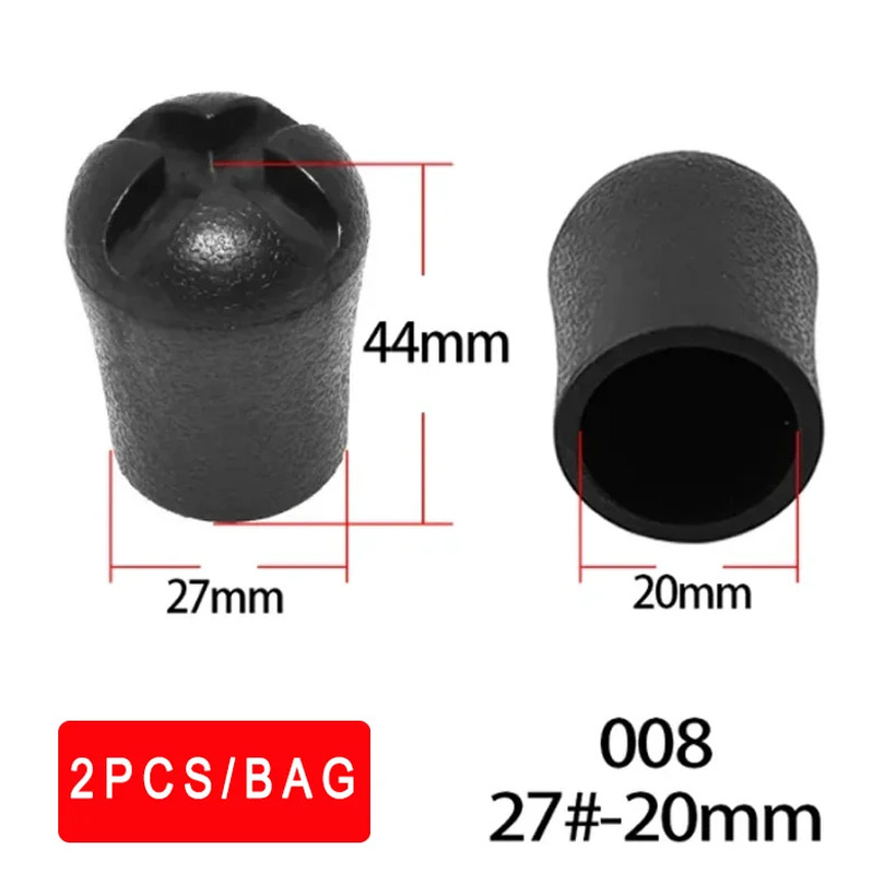 2PCS 27# 13.2-22MM PVC Butt End Gimbal Cap Covers Cap Rod Building for DIY Prote