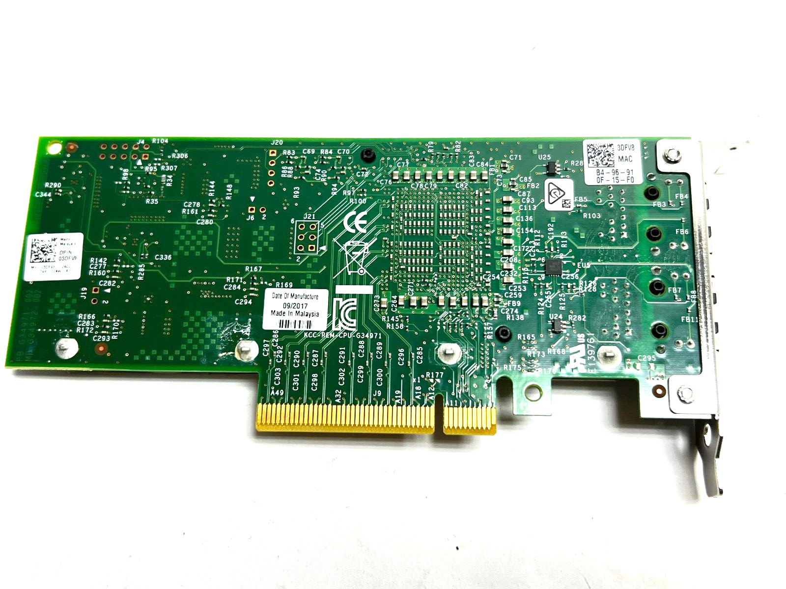 INTEL DELL X540-T2 DUAL PORT 10Gb NETWORK CONVERGED ADAPTER 0K7H46 03DFV8 LP