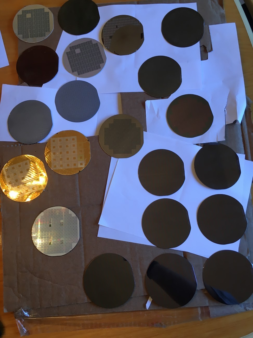 4″ Silver ? Unknown Silicon Wafer 1980s Extremely Rare Silver Wafer Vintage CPU
