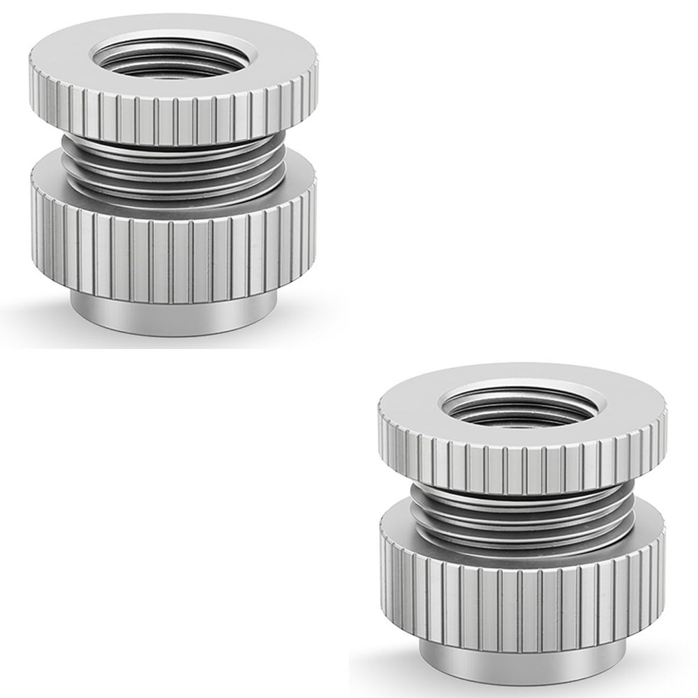 EKWB EK-Quantum Torque Pass-Through Adapter Fitting G1/4″ Satin Titanium – 2 PK