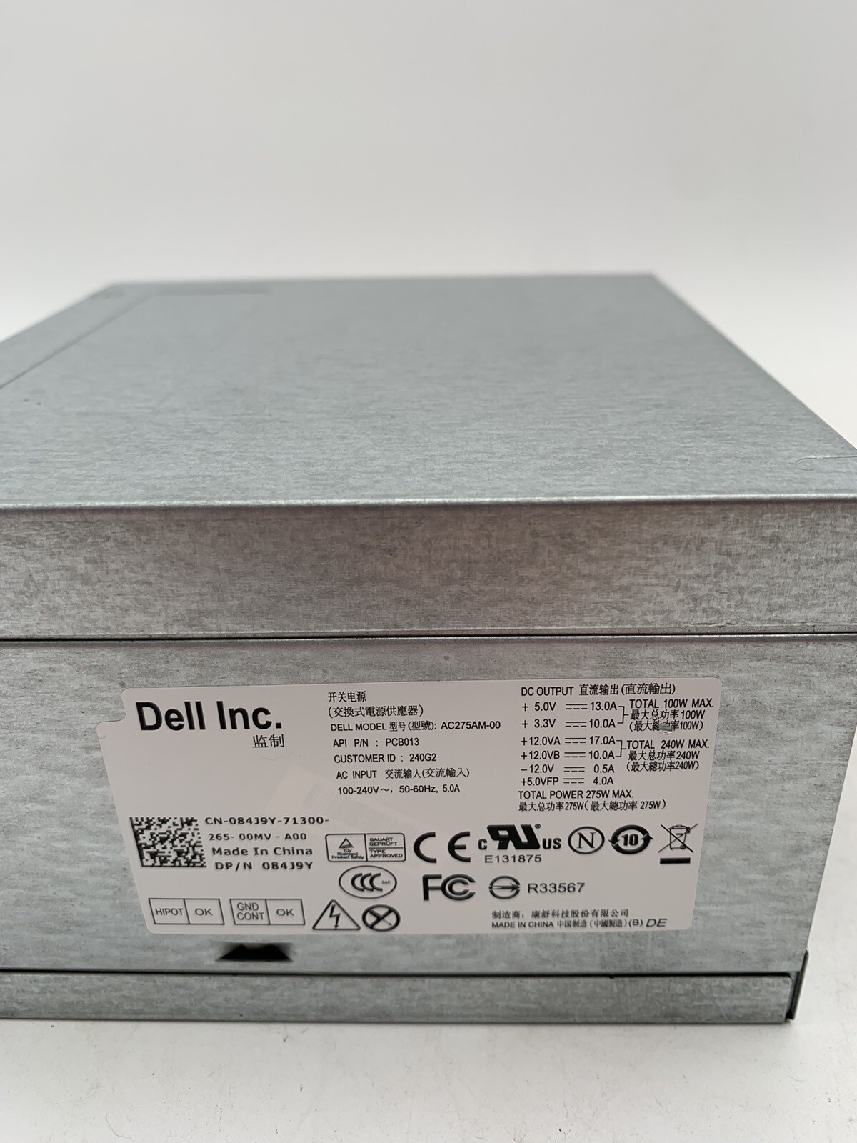 Lot Of 8 Power Supplies, Dell, Orion, Thermal Master (See Description For P/Ns)