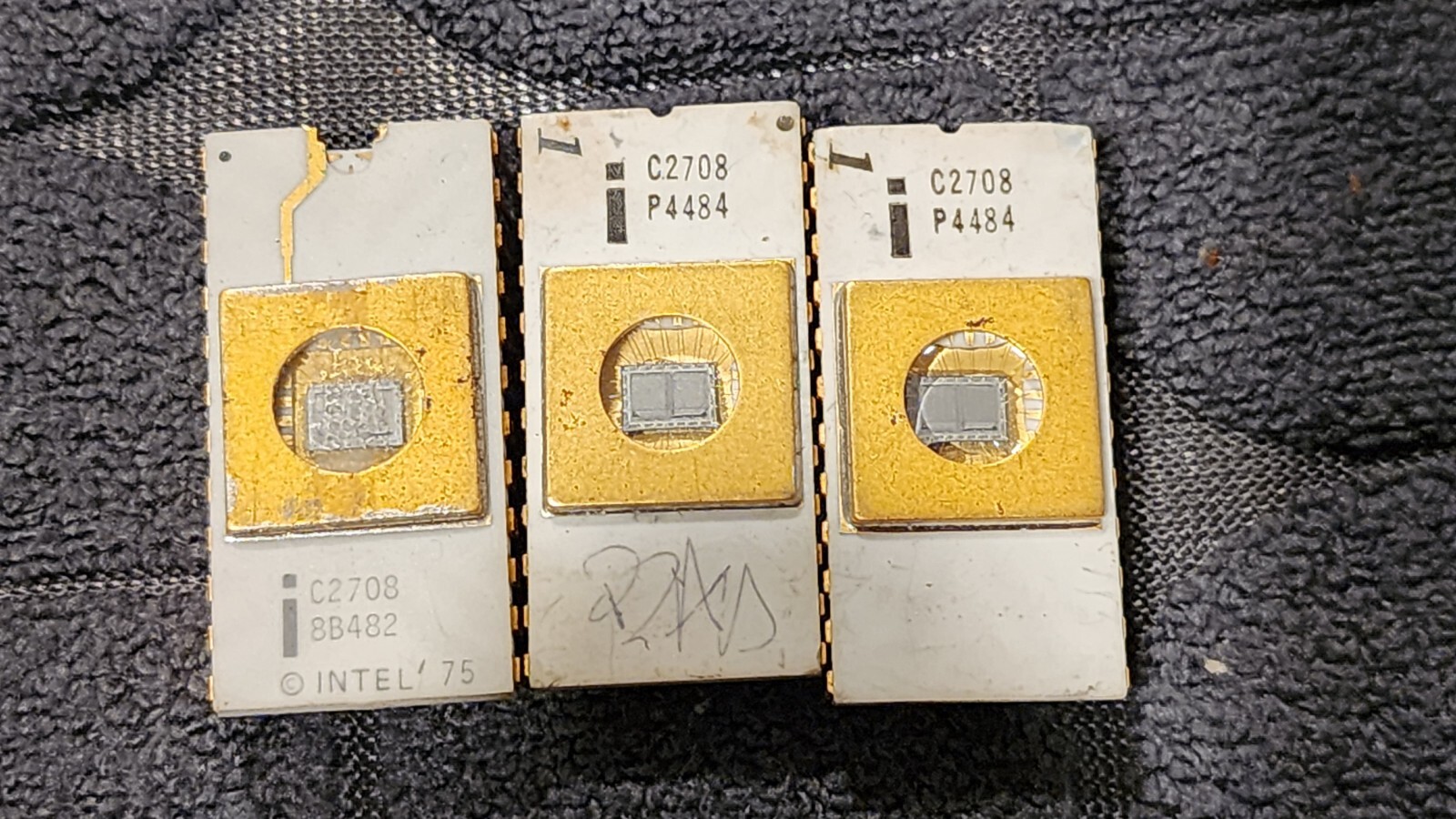Vintage Lot 3x – Intel C2708-Bit (1024 x 3) EPROM Chips (White Ceramic)