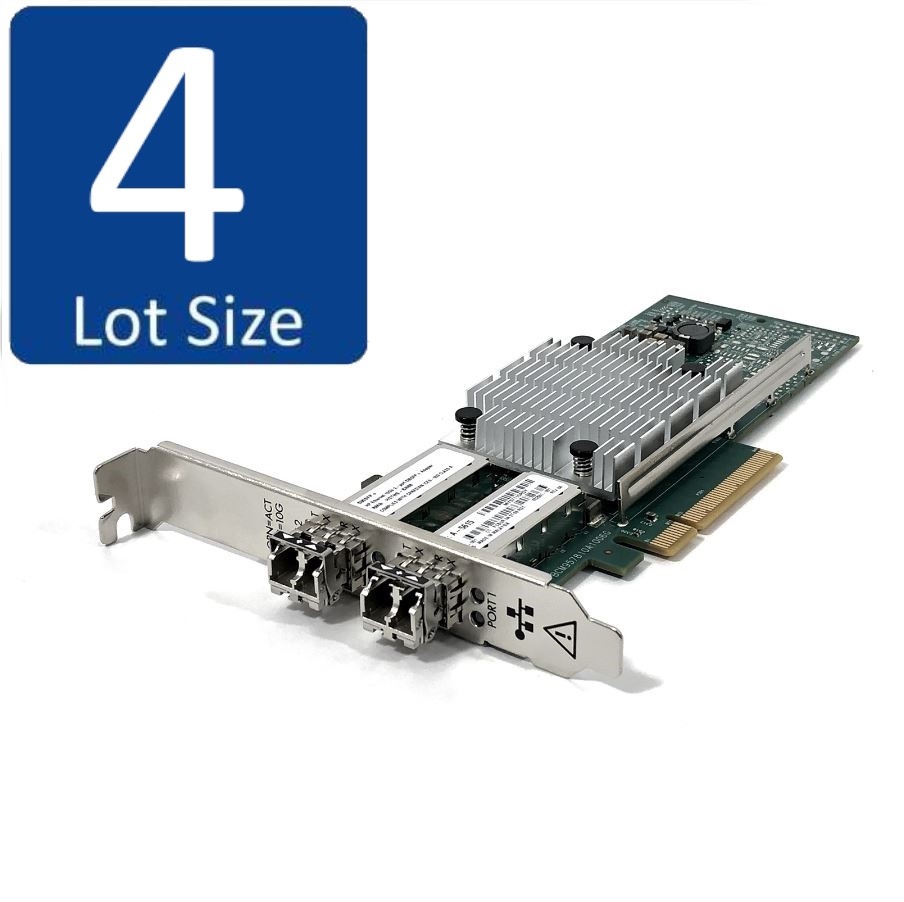 Lot of 4 HP 530SFP+ 10GB FP Dual-Port PCIe Adapter Card 656244-001 w/ SFPs