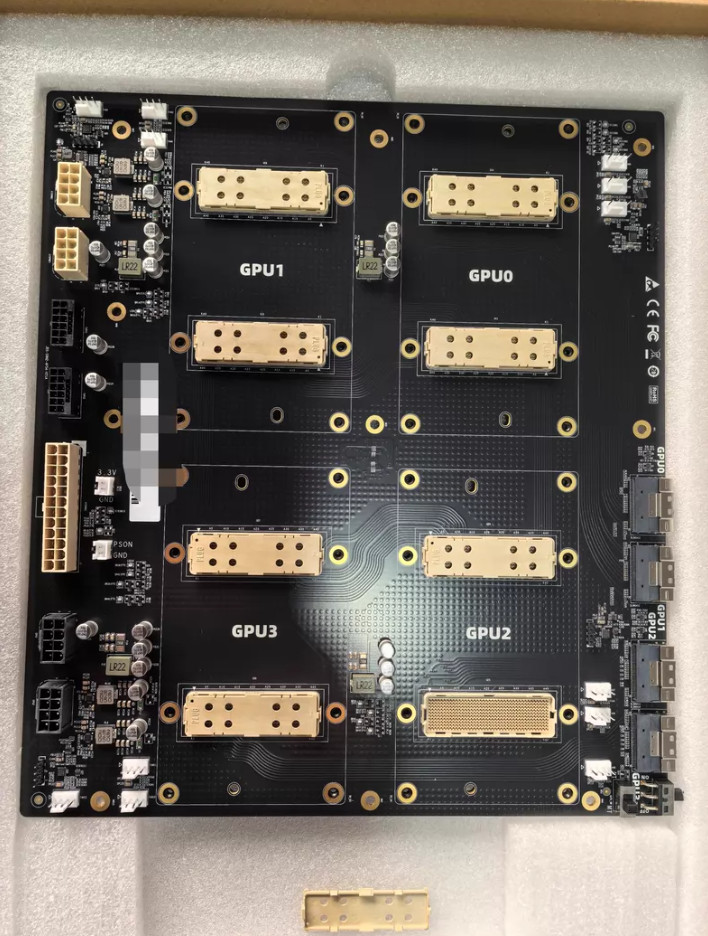 V100 4-card Quad-GPU SXM2 300G NVLINK 300GB/s Interconnection Baseboard Solution