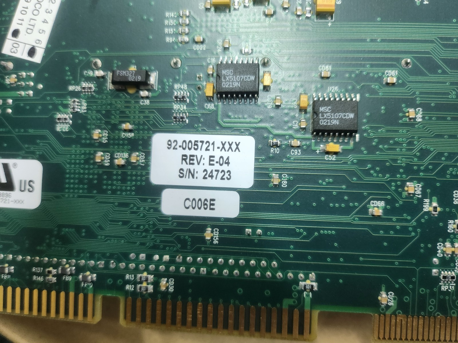 Trenton 92-005721-XXX Rev. E-04 CBI/433 SBC with Celeron 433MHz CPU, No Memory