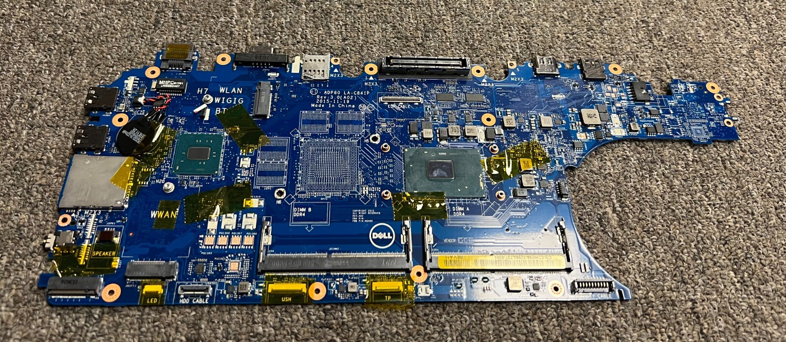 CHM56 0CHM56 Laptop Motherboard Dell Latitude E5570 I5-6300HQ 2.30GHz LA-C841P