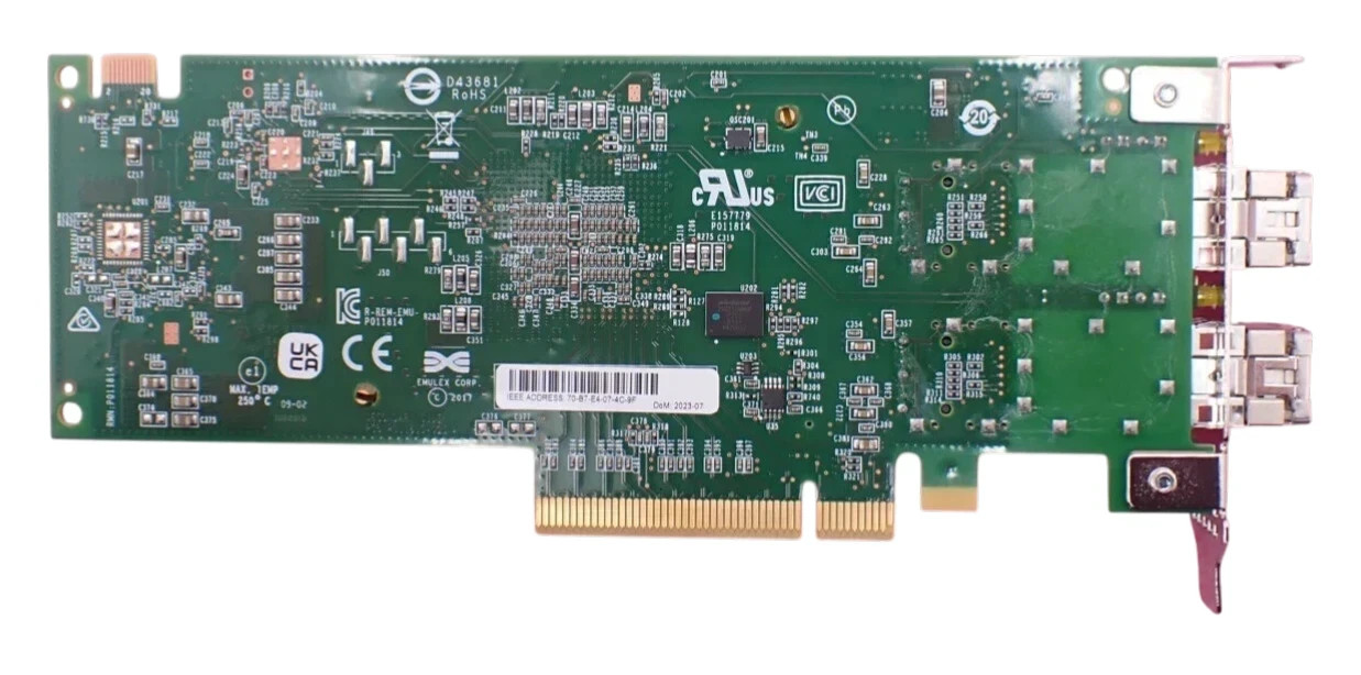 NEW Dell Emulex LPe35002 Dual Port 32Gb FC SFP+ Host Bus Adapter HBA LP HH 5KW3M