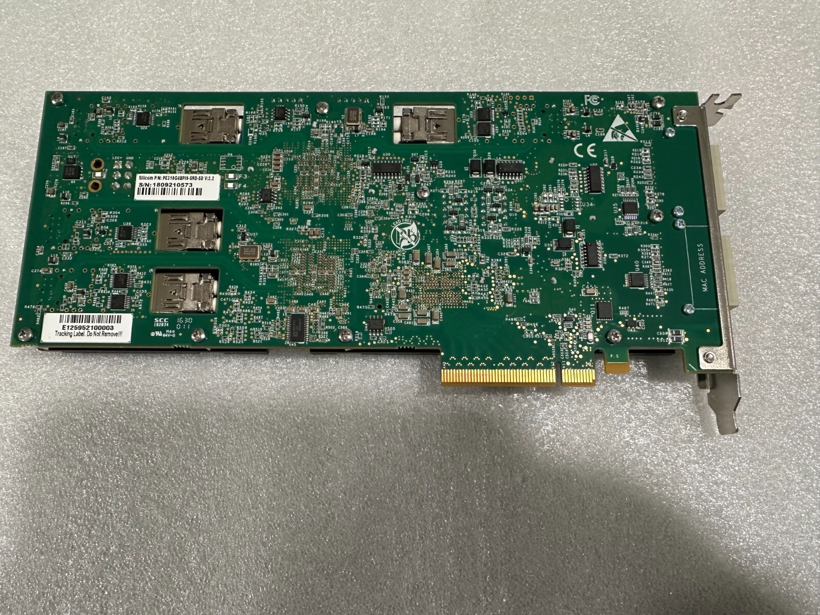 Silicom PE310G4BPI9-SRD-SD Quad Port Fiber SR 10GB PCI-e Bypass Server Adapter