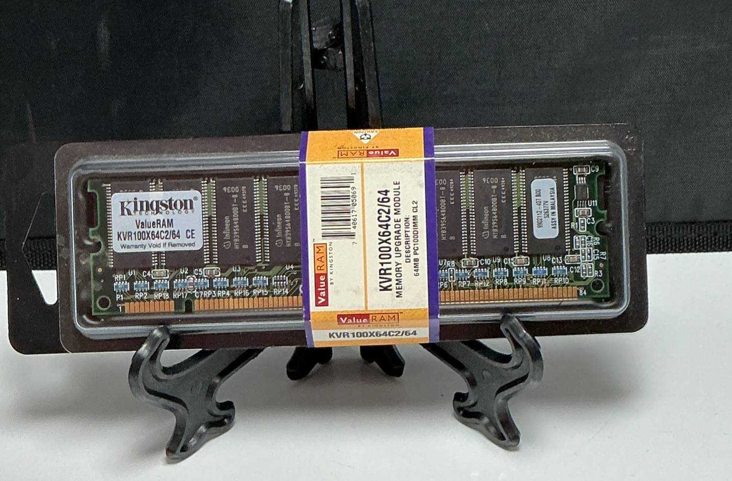 NEW Sealed Vintage Kingston ValueRAM 64MB PC100 SDRAM DIMM RAM KVR100X64C2/64